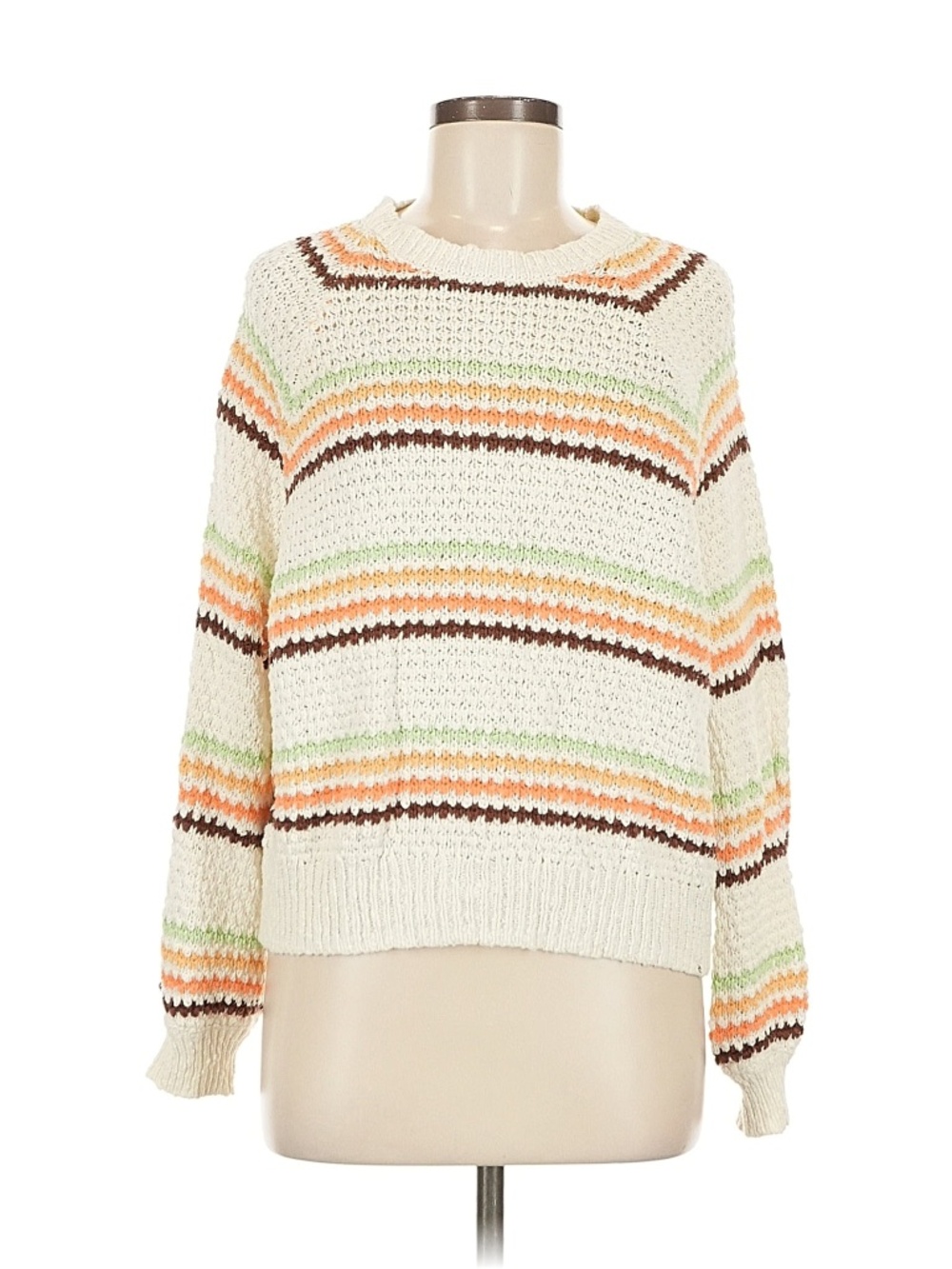 Rip Curl Holiday Tropics Striped Knit Sweater Size M